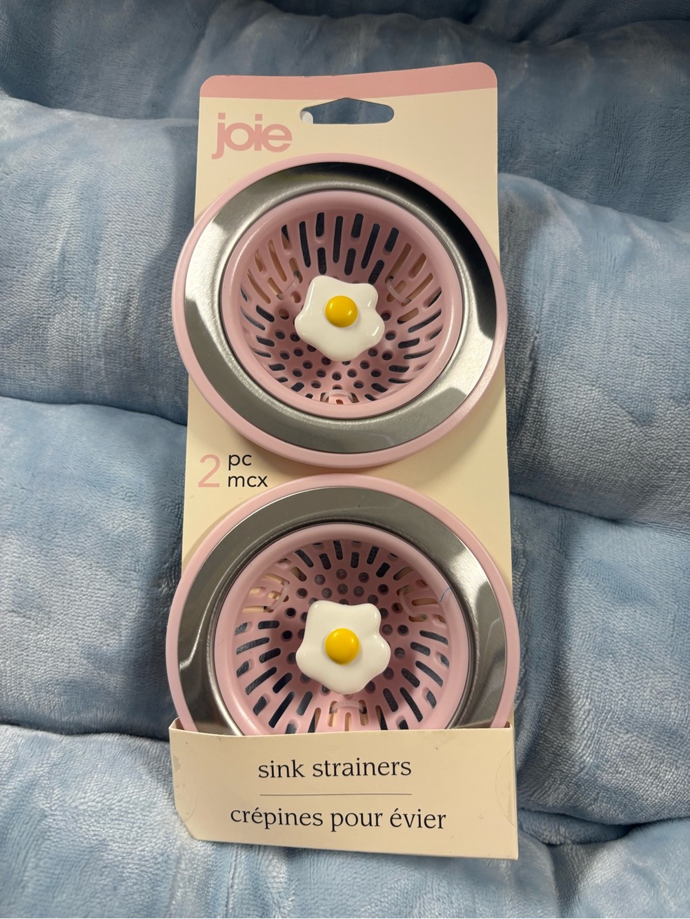 Joie Sunny Side Up Dusty Pink Sink Strainers - 2 Pack